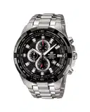 Casio Men ED369 EDifice EF-539D-1AVUDF Black Analog Dial Silver Stainless Steel Band Watch – image 1