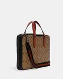 Coach Graham Slim Brief In Colorblock Signature Canvas – image 3