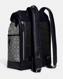 Coach League Flap Backpack In Signature Jacquard – image 3