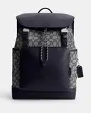Coach League Flap Backpack In Signature Jacquard – image 1