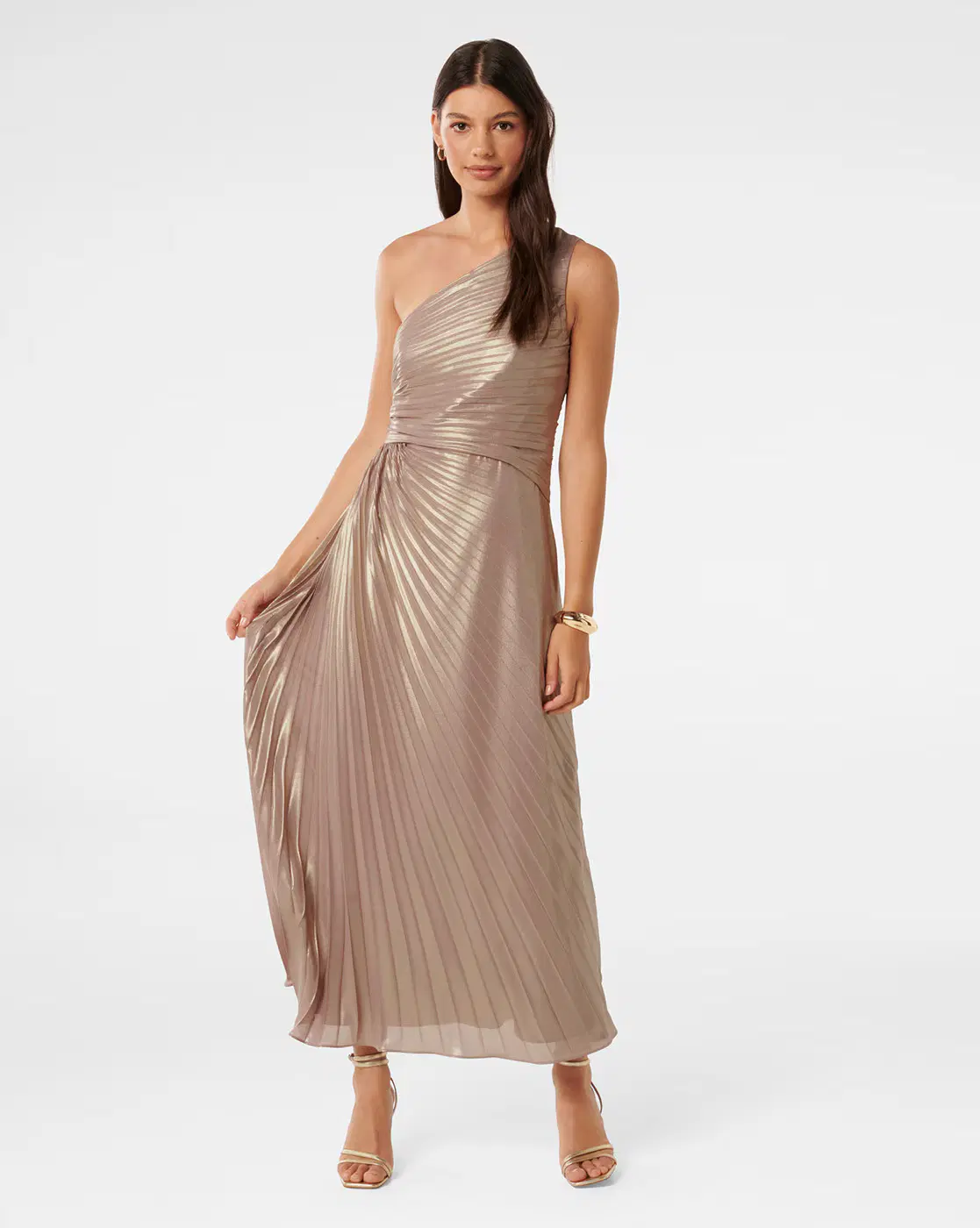 Forever New One-Shoulder Fit & Flare Dress