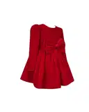 Jasmine And Alaia Velveteen A-line Dress with Bow Accent – image 2