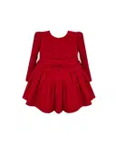 Jasmine And Alaia Velveteen A-line Dress with Bow Accent – image 1