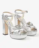 Jimmy Choo Heloise 120 Mettalic Nappa Leather Platform Sandals – image 2