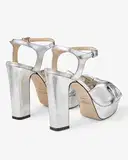 Jimmy Choo Heloise 120 Mettalic Nappa Leather Platform Sandals – image 3
