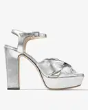 Jimmy Choo Heloise 120 Mettalic Nappa Leather Platform Sandals – image 1