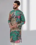 Kasbah Men Embroidered Regular Fit Long Kurta – image 3