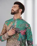 Kasbah Men Embroidered Regular Fit Long Kurta – image 4