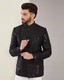 Kasbah Sequinned Embroidered Regular Fit Bandhgala – image 3