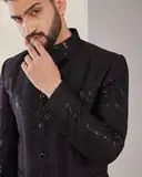 Kasbah Sequinned Embroidered Regular Fit Bandhgala – image 4