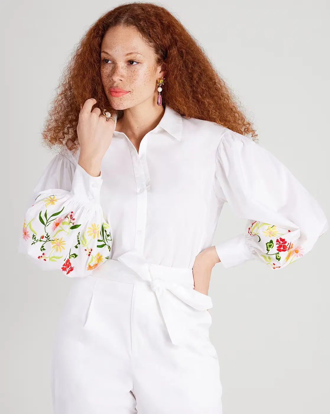 Kate Spade Embroidered Loose Fit Shirt