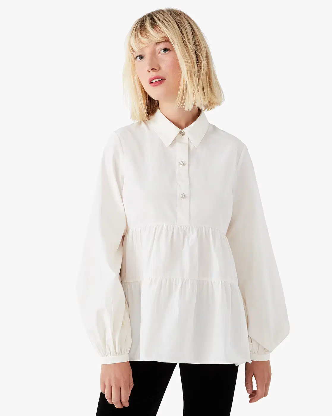 Kate Spade Tafetta Cosmo Peplum Top