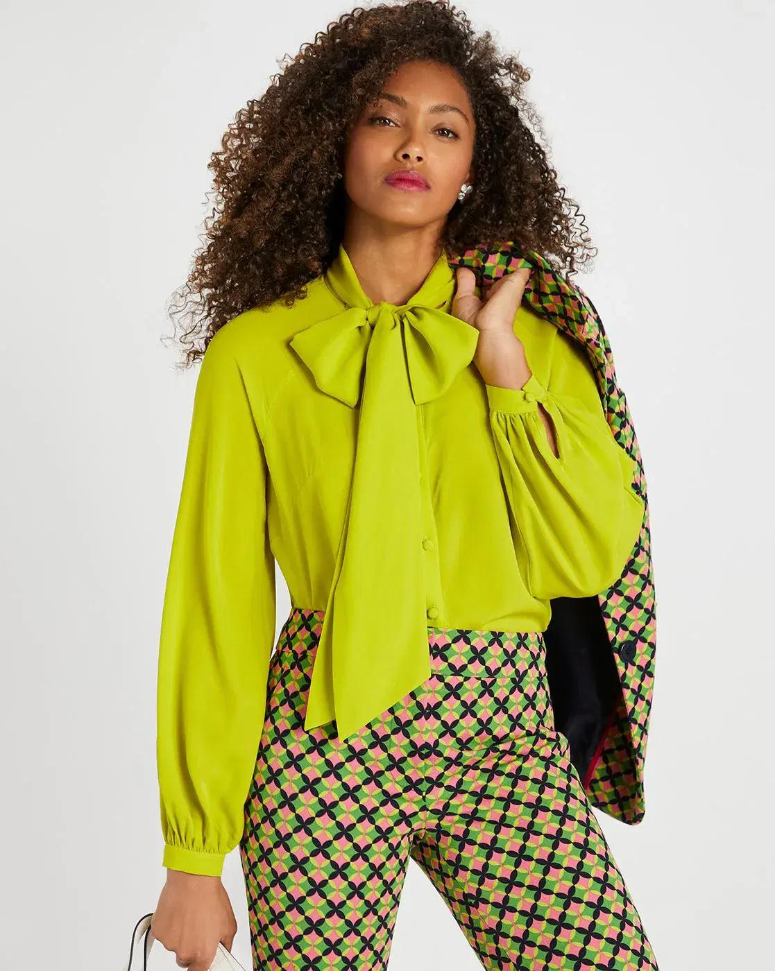 Kate Spade Tie-Neck Georgette Shirt