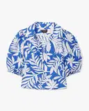 Kate Spade Tropical Foliage Linen Puff-Sleeves Top – image 6
