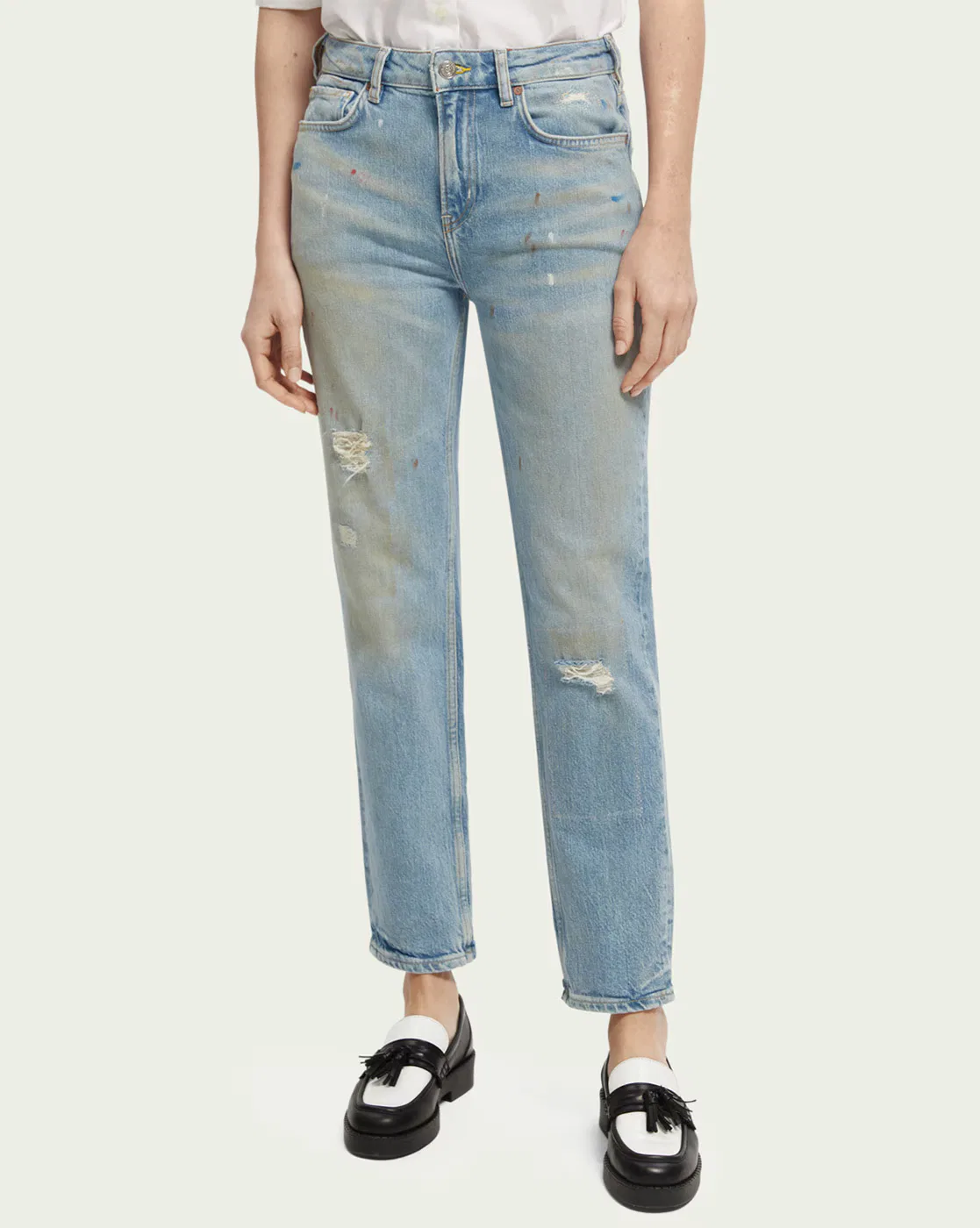 Scotch & Soda High Five Mid-Wash Slim Fit Jeans