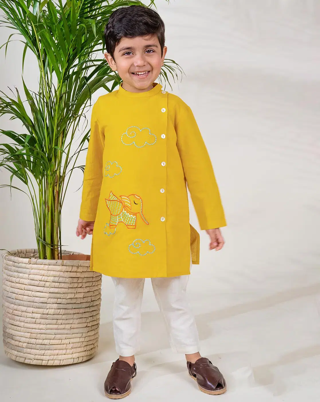 Tiber Taber Boys Embroidered Kurta Pyjamas Set