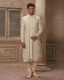 Vanshik Embroidery Sherwani Set with Dupatta – image 3