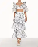 Zimmermann Pleated Tiered Skirt – image 1