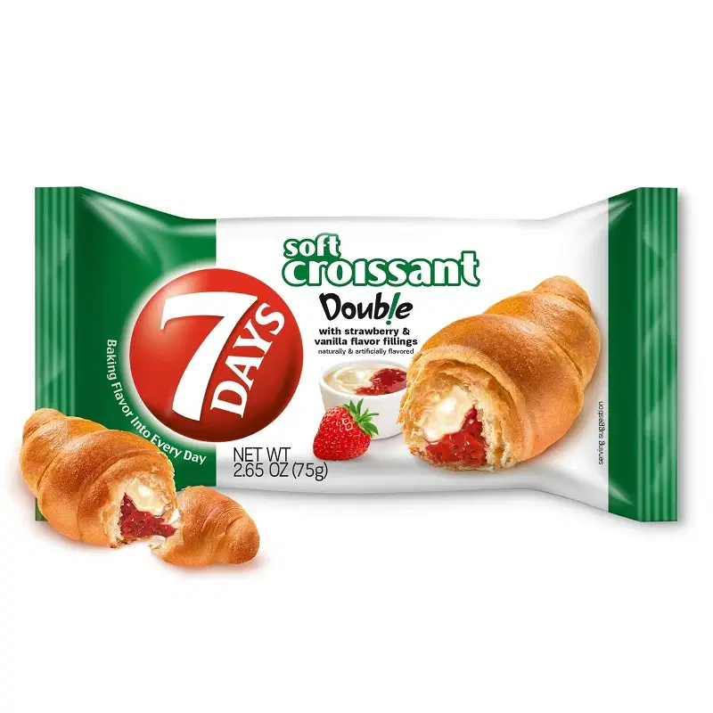7 DAYS CROISSANT DOUBLE STRAWBERRY & VANILLA