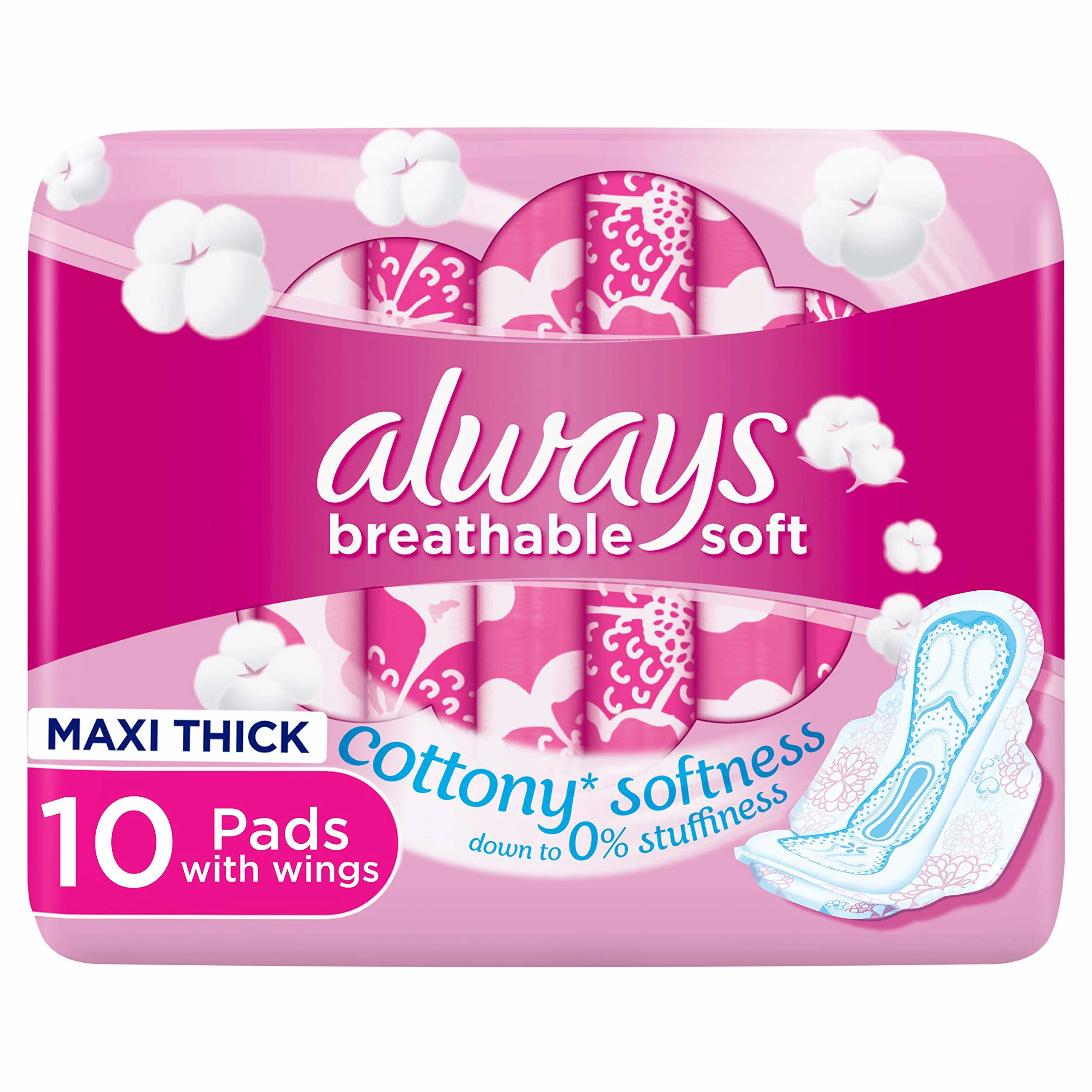 ALWAYS BREATHABLE SOFT LARGE Pads