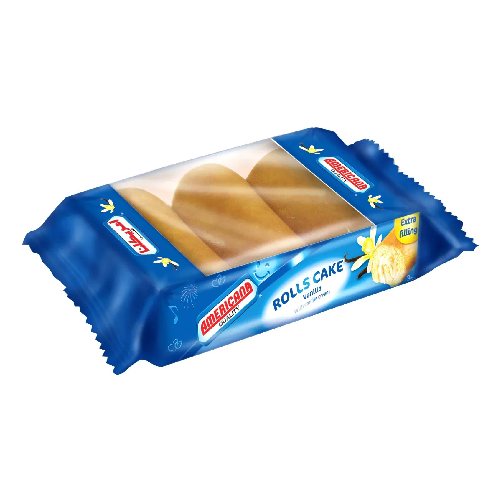 اأمريكانا رولز كيك بالفانيليا 6 قطع