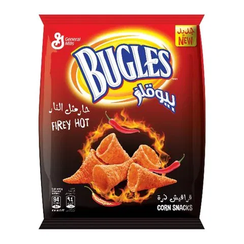 BUGLES CORN SNACKS FIREY HOT
