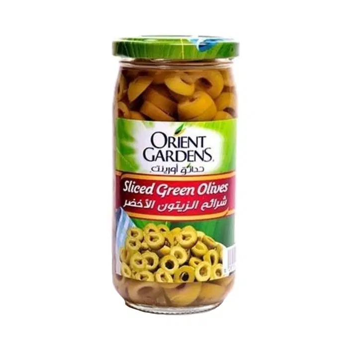 ORIENT GARDENS SLICED GREEN OLIVES