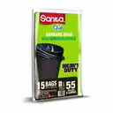 PLASTIC TRASH BAGS SANITA 55GALLONS – image 1