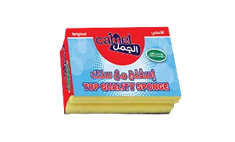 SPONGE WITH SCRUBBER CAMEL