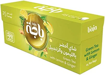 شاي باجا أخضر بالليمون 37.5 جرام