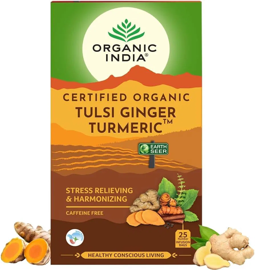 Organic India Green Tea Tulsi Ginger