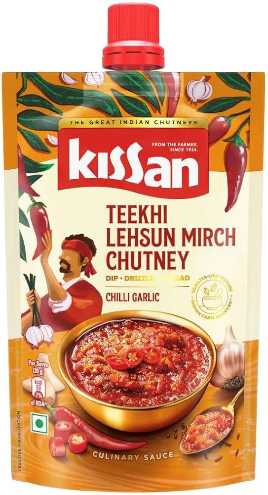 Kissan Teekhi Lehsun Mirch Chutney Chilli Garlic 