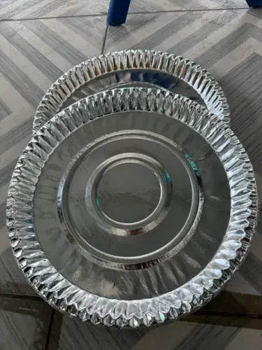 Premium Silver Disposable Paper Plate