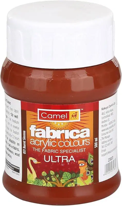 Camel Acrylic Colours Burnt Sienna