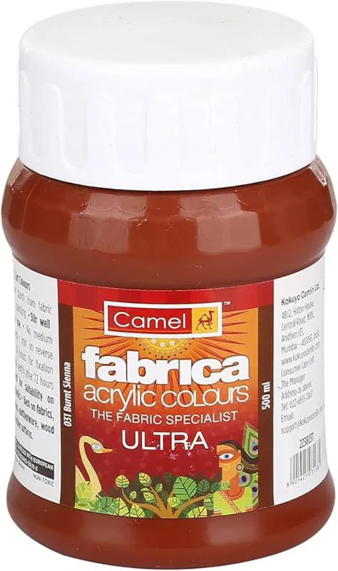Camel Acrylic Colours Burnt Sienna