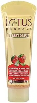 Lotus Herbals Berryscrub Strawberry & Aloevera Exfoliating Face Wash – image 1