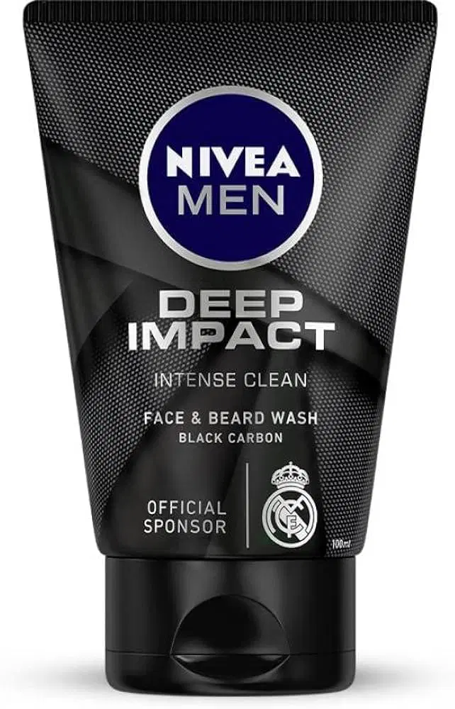 Nivea Men Deep Impact Face & Beard Wash Black Carbon Face Wash