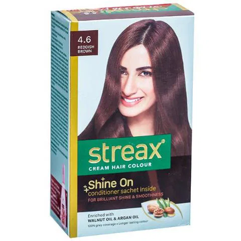 Streax Cream Hair Color (4.6) Reddish Brown