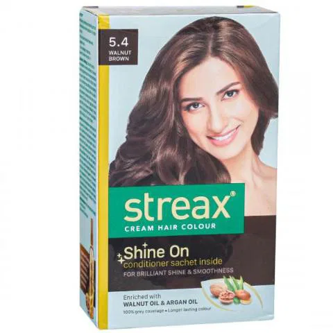 Streax Cream Hair Color (5.4) Walnut Brown
