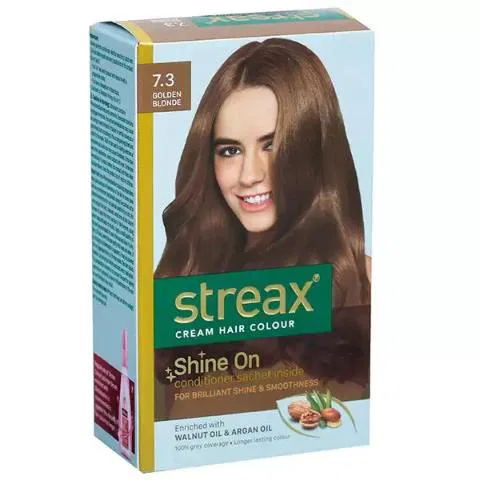 Streax Cream Hair Color (7.3) Golden Blonde