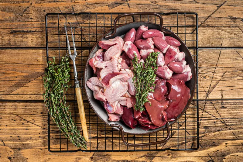 Fresh Chicken Gizzard, Liver and Neck Mixture 