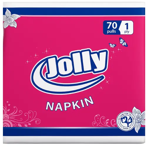Jolly Tissue Napkins 70Pcs 1Ply