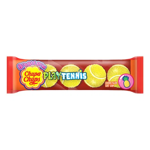 Chupa Chups Play Tennis Chewing Gum Pineapple Flavour 21gm