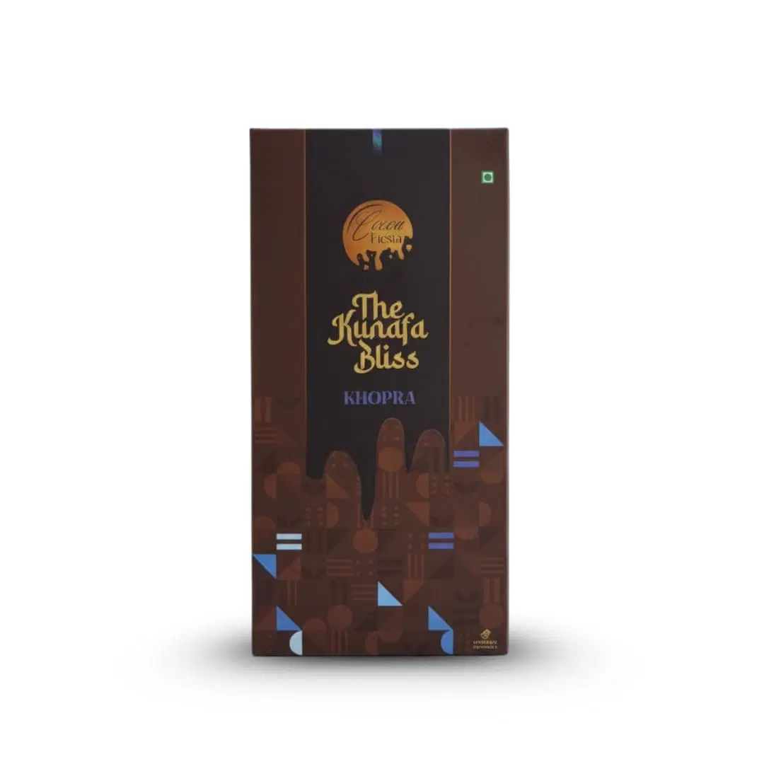 Cocoa Fiesta Kunafa Bliss Dark Chocolate Bar with Khopra -140gm