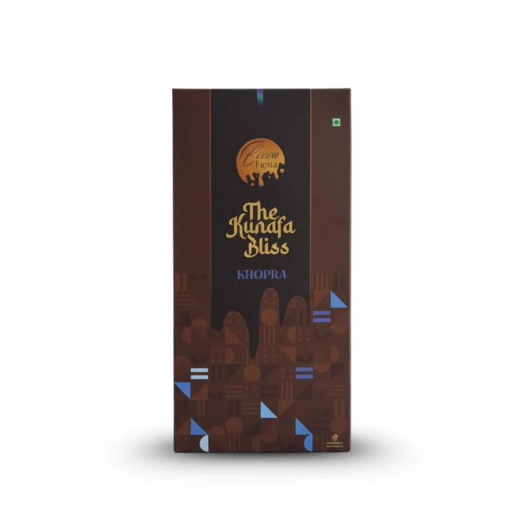 Cocoa Fiesta Kunafa Bliss Dark Chocolate Bar with Khopra -140gm