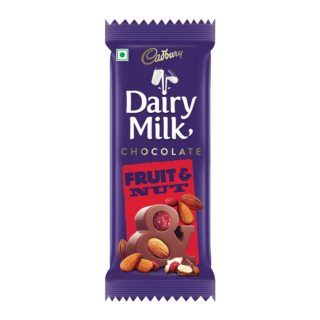 Cadbury Dairy Milk Chocolate Bar Fruit and Nut, 75 gram