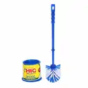 HIC Plastic Toilet Brush with Round Container, Standard, Multicolour YI 421 – image 1
