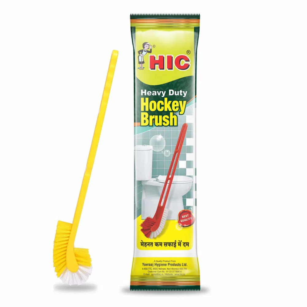 HIC Double Hockey Shape Toilet Cleaner Brush, Toilet Cleaning Brush