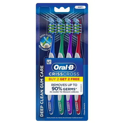 Oral-B Criss Cross Deep Clean Gum Care Soft Buy 2 Get 2 Free