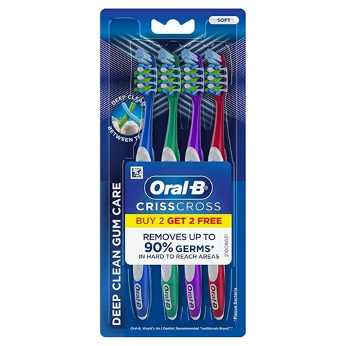 Oral-B Criss Cross Deep Clean Gum Care Soft Buy 2 Get 2 Free
